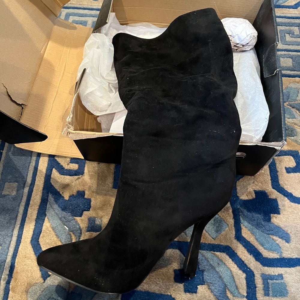 Fashion Nova Black Heeled Boots
